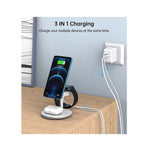 Choetech Fast Wireless 3 In 1 Charger 15W - White - White