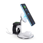 Choetech Fast Wireless 3 In 1 Charger 15W - White - White