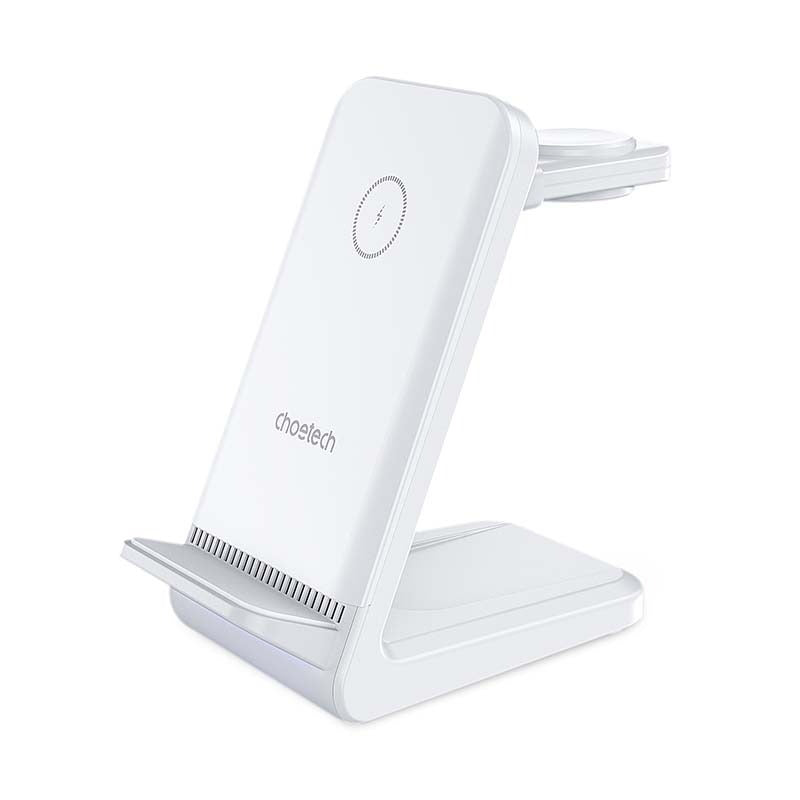 Choetech Fast Wireless 4 In 1 Magnetic Charging Stand T608-F 15W - White - White