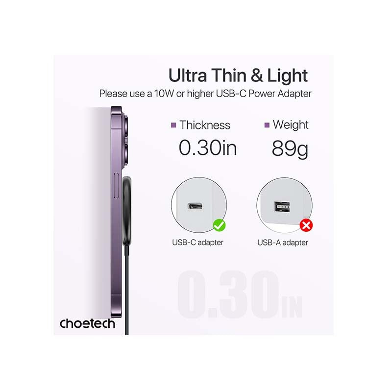 Choetech Fast Wireless Charger With Stand T697-F 15W - Black - Black