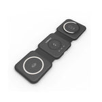 Choetech Foldable 3-in-1 Magnetic Wireless Travel Charger - Black - Black