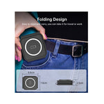 Choetech Foldable 3-in-1 Magnetic Wireless Travel Charger - Black - Black