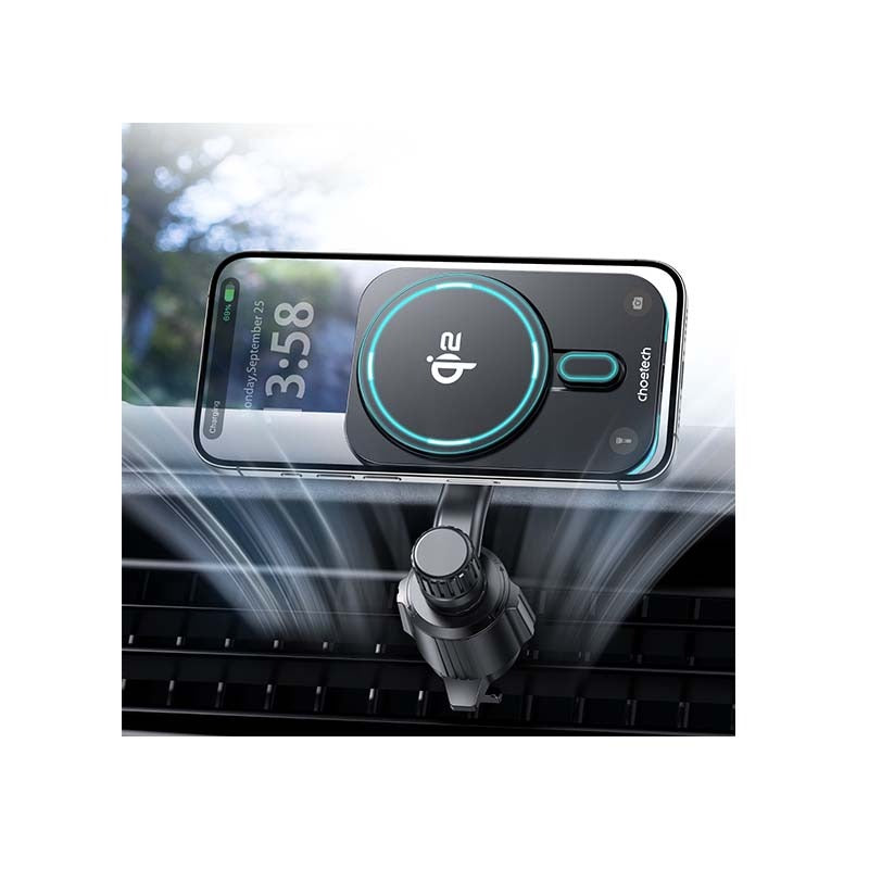 Choetech Magnetic Wireless Car Charger T231-F 15W - Black - Black
