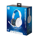 JBL Quantum 100P Console Wired Over Ear Gaming Headphones - White / Blue