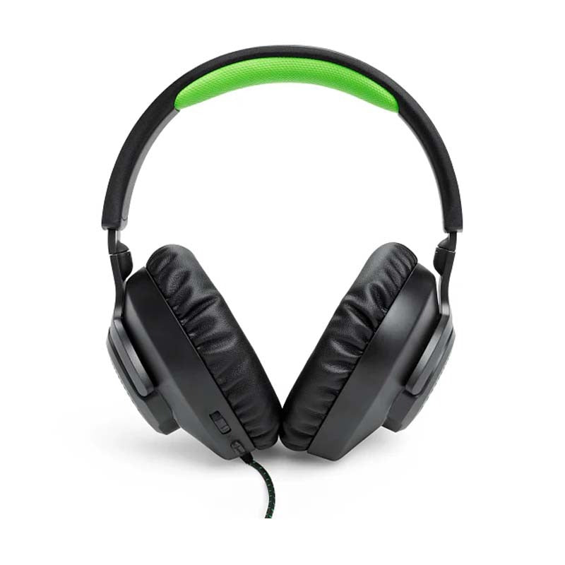 JBL Quantum 100X Console Wired Over Ear Gaming Headphones - Black / Green
