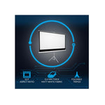 Connex 100 Inch E-Luminate Tripod Screen Projector - White