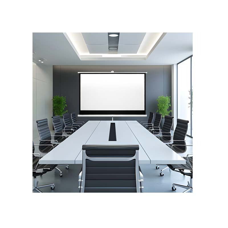 Connex 100 Inch E-Luminate Tripod Screen Projector - White
