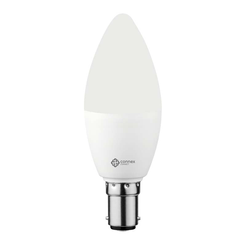 Connex Smart WiFi Bulb 4.5W LED Candle Bayonet - White