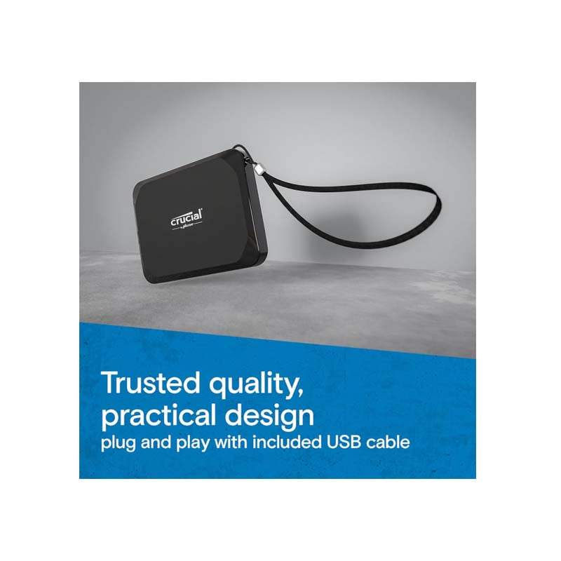 Crucial X9 2TB Portable SSD - Black - Black