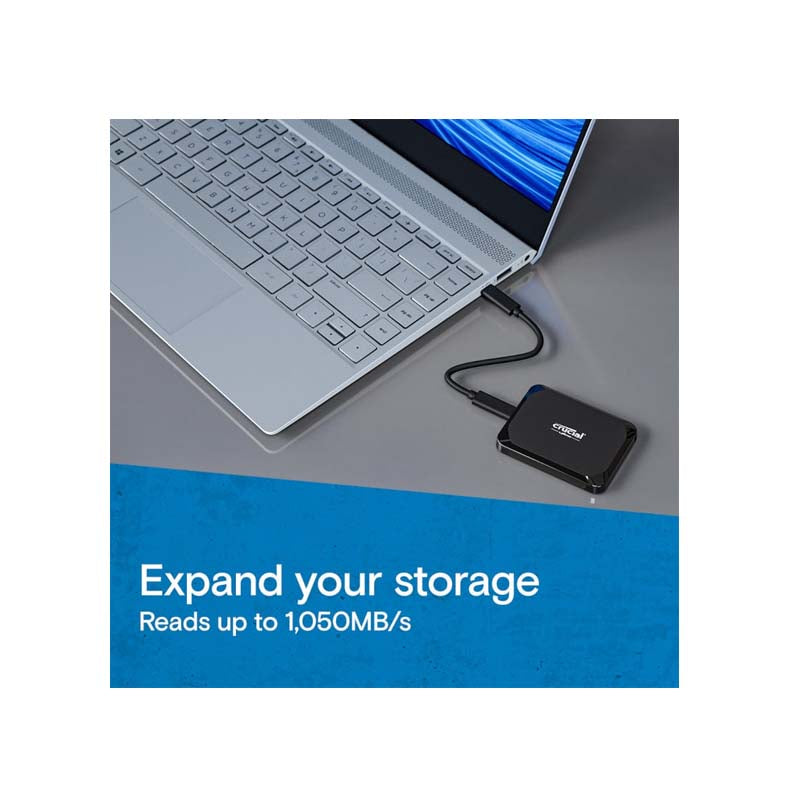 Crucial X9 2TB Portable SSD - Black - Black