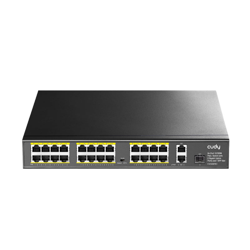Cudy 24-Port 10/100M+ PoE Switch Combo