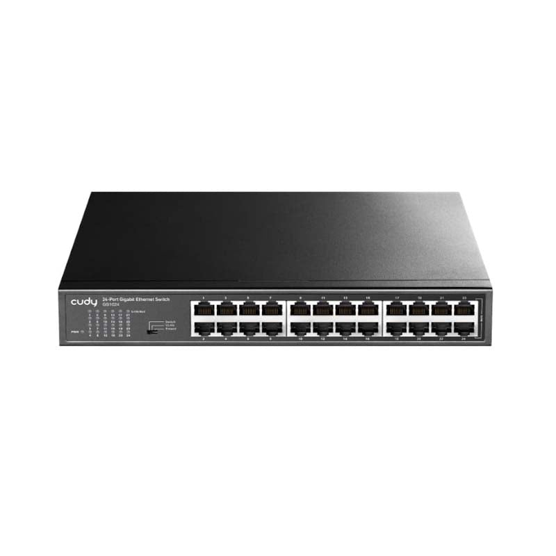 Cudy 24 Port Gigabit Ethernet Switch - Black - Black