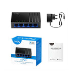 Cudy GS105D 5 Port Gigabit Desktop Switch - Black - Black
