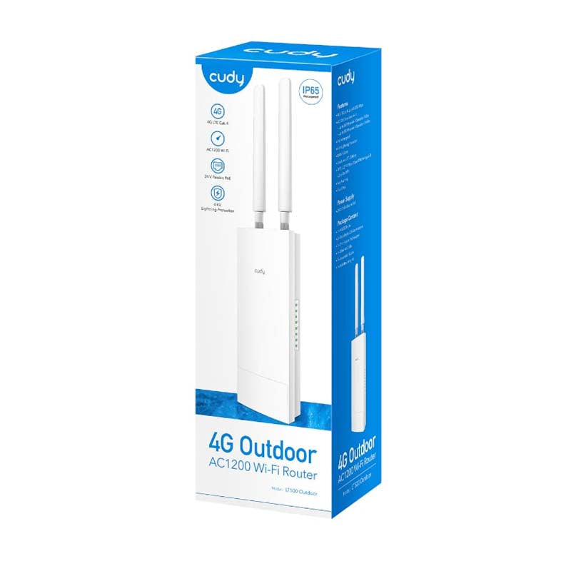 Cudy LT500 4G LTE Outdoor Wi-Fi Router - White - White