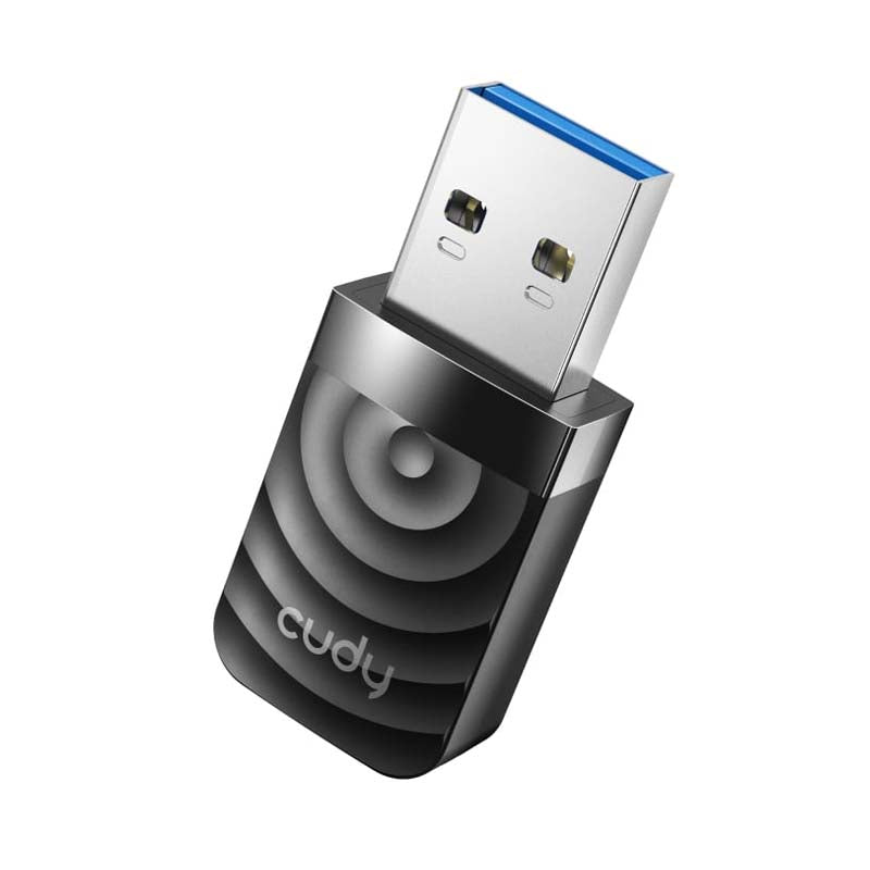 Cudy WU1300S AC1300 High Gain USB Wi-Fi Adapter - Black - Black