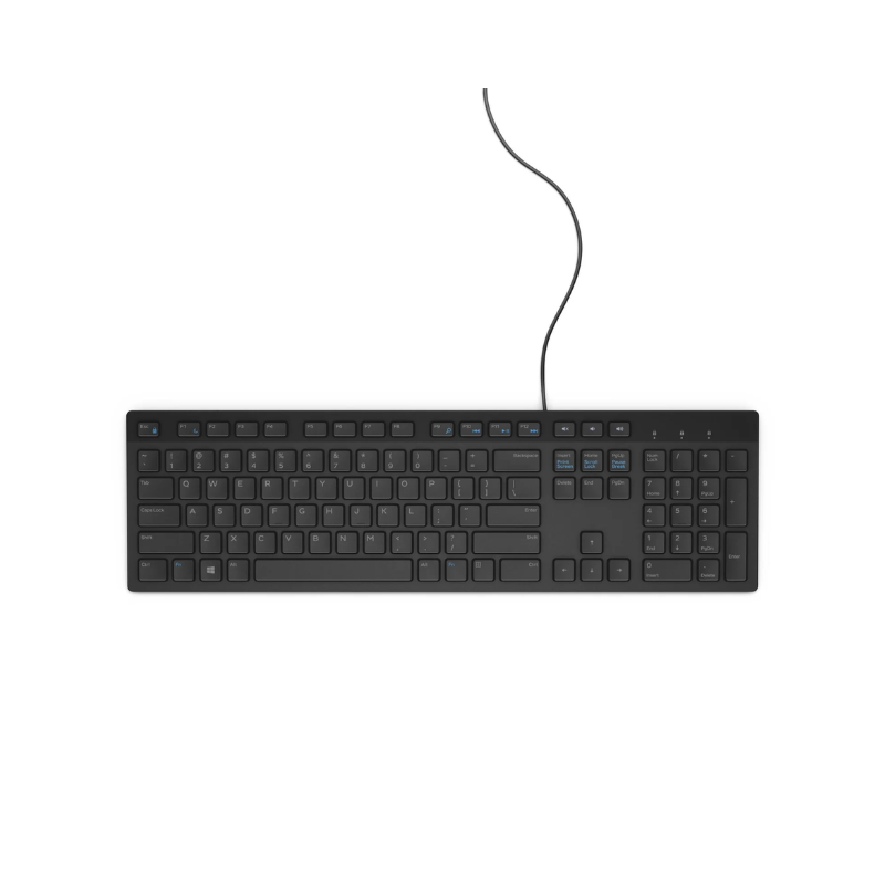 Dell KB216 QWERTY USB Multimedia Keyboard – Black - Black