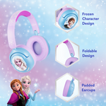 Disney Frozen ANC Padded Bluetooth Headphones - Purple - Audio