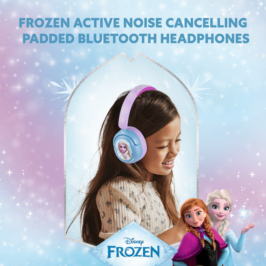 Disney Frozen ANC Padded Bluetooth Headphones - Purple - Audio