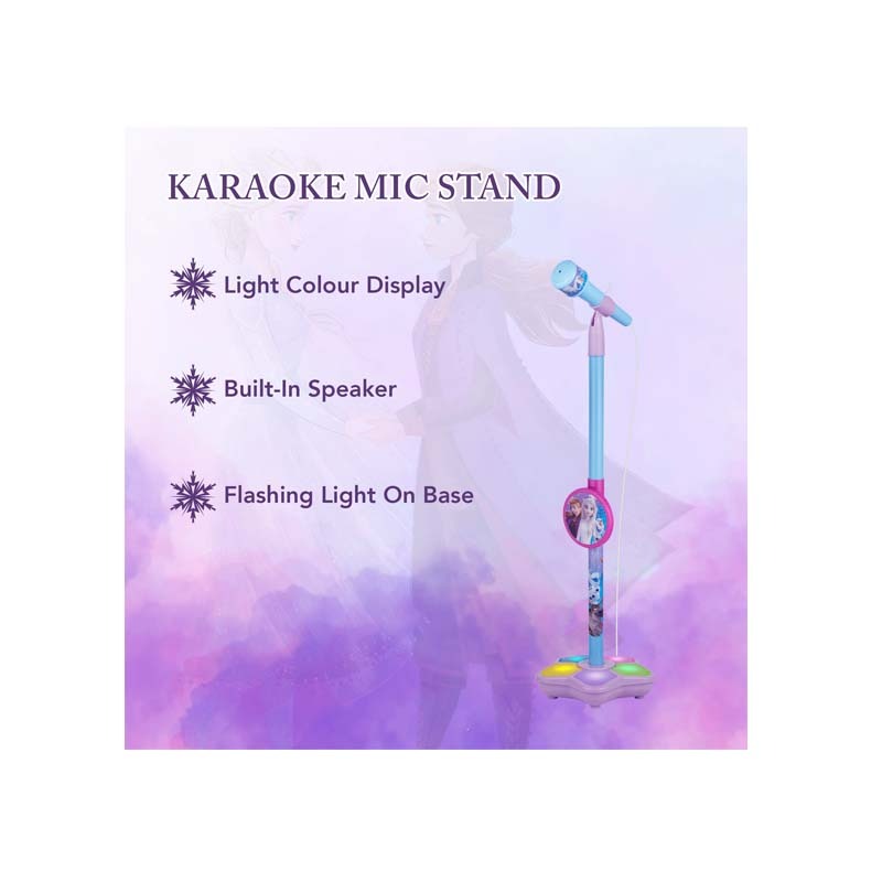 Disney Frozen Kids Karaoke Microphone Stand with RGB Lights - Blue