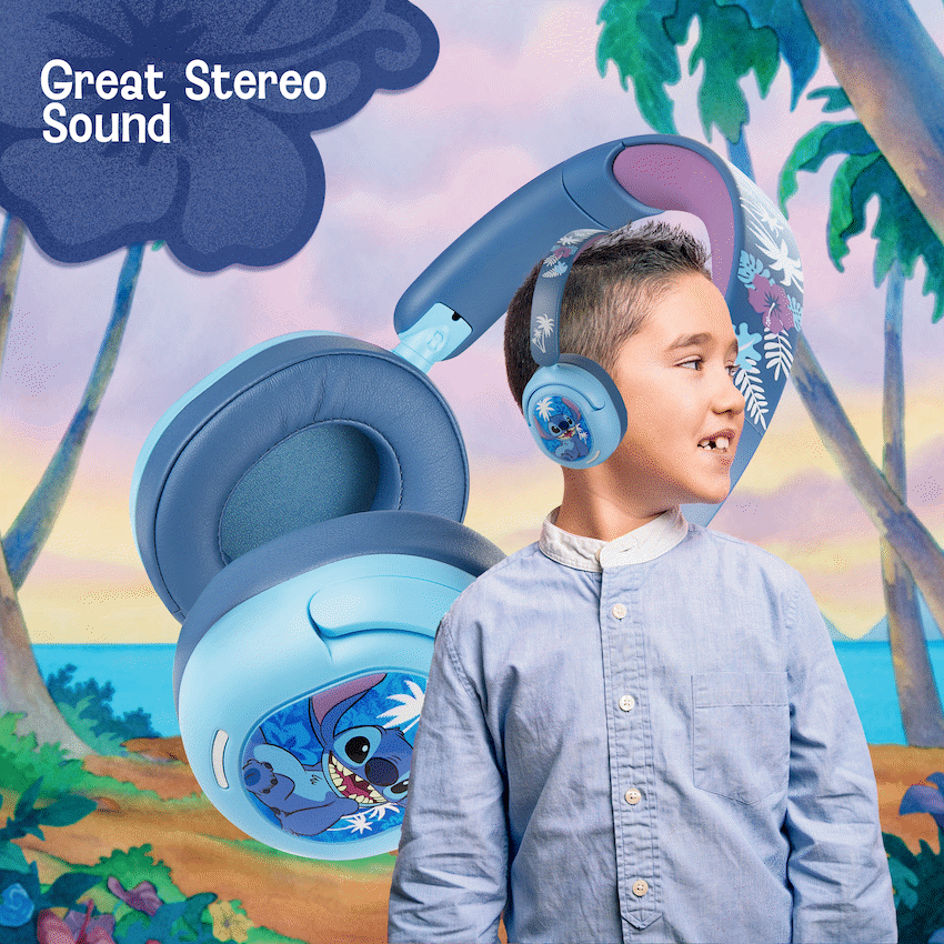 Disney Stitch ANC Padded Bluetooth Headphones - Audio