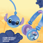 Disney Stitch Bluetooth Padded Headphone with Removable Cups - Blue - Audio
