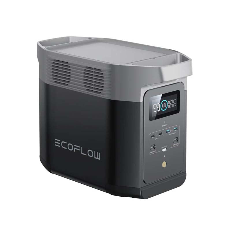 Ecoflow Delta 2 Lithium Portable 1800W Power Station SA Plug Point - Black