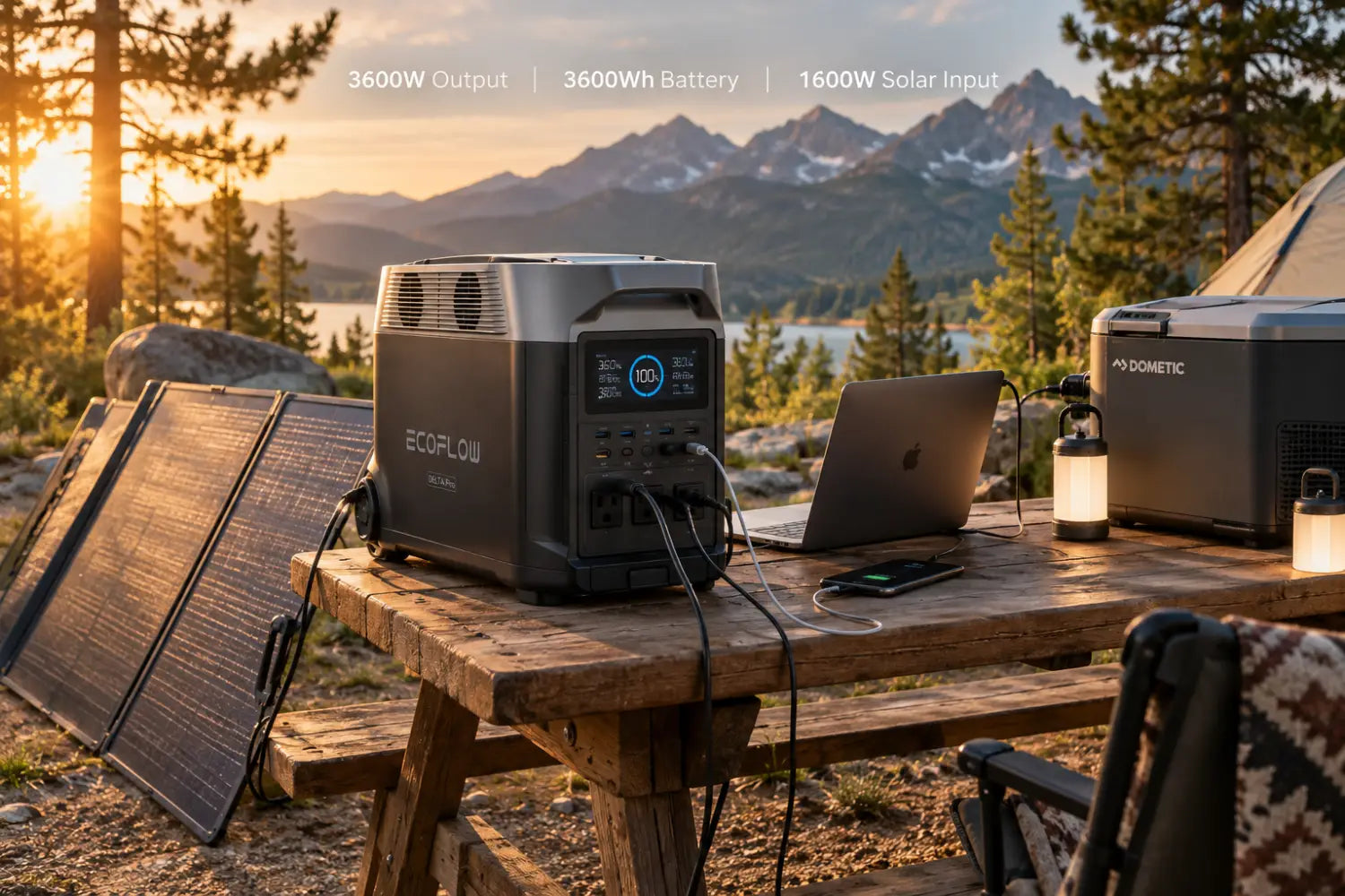 EcoFlow DELTA Pro Portable Power Station 3600Wh 3600W with 1600W Solar Input & Smart Socket