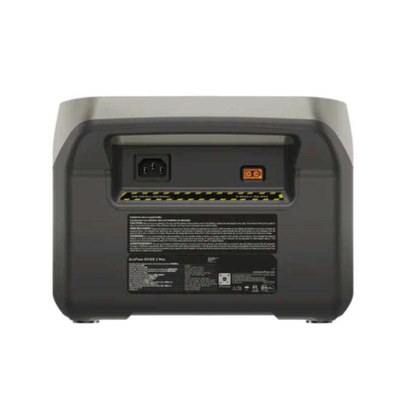 ECOFLOW RIVER 2 MAX Portable Power Station 512Wh battery 500W output 220W Solar Charger - SA Socket - Black