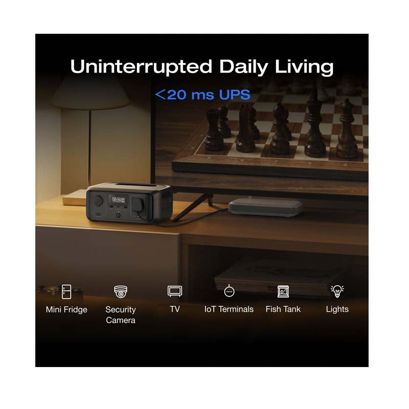 Ecoflow River 3 UPS Portable Power Station 245Wh Capacity SA Plug - Black