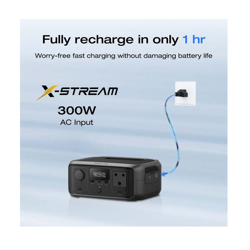 Ecoflow River 3 UPS Portable Power Station 245Wh Capacity SA Plug - Black