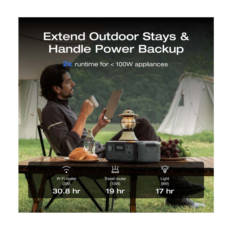 Ecoflow River 3 UPS Portable Power Station 245Wh Capacity SA Plug - Black
