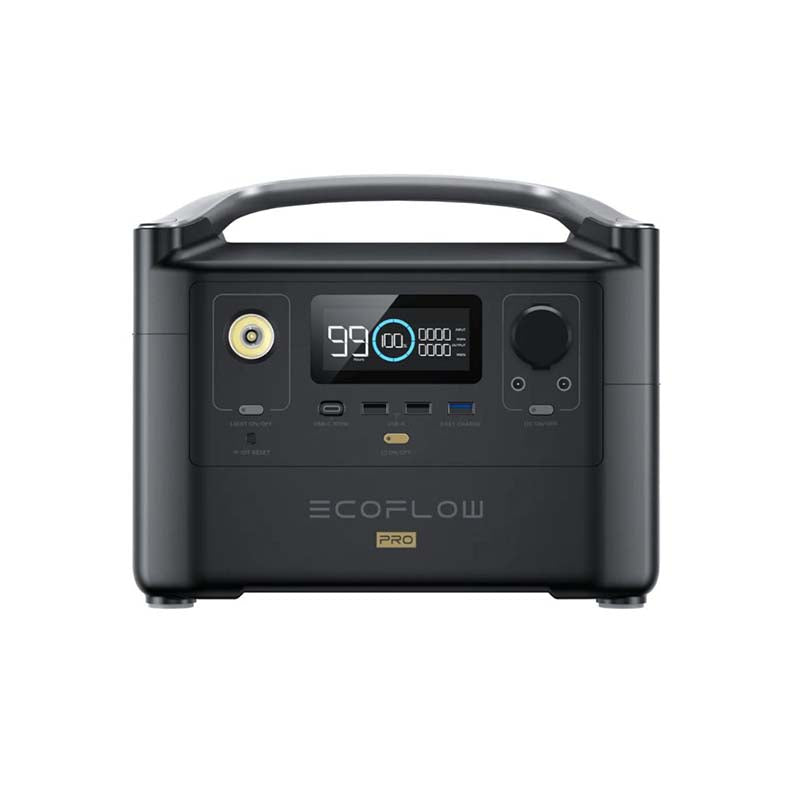 EcoFlow River Pro 720Wh Portable Power Station SA Plug Points - Black