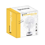 Elecstor 12 inch Rechargeable Desk Fan - White - White