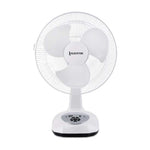 Elecstor 12 inch Rechargeable Desk Fan - White - White