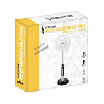 Elecstor 18 Inch Rechargeable Pedestal Fan - White - White