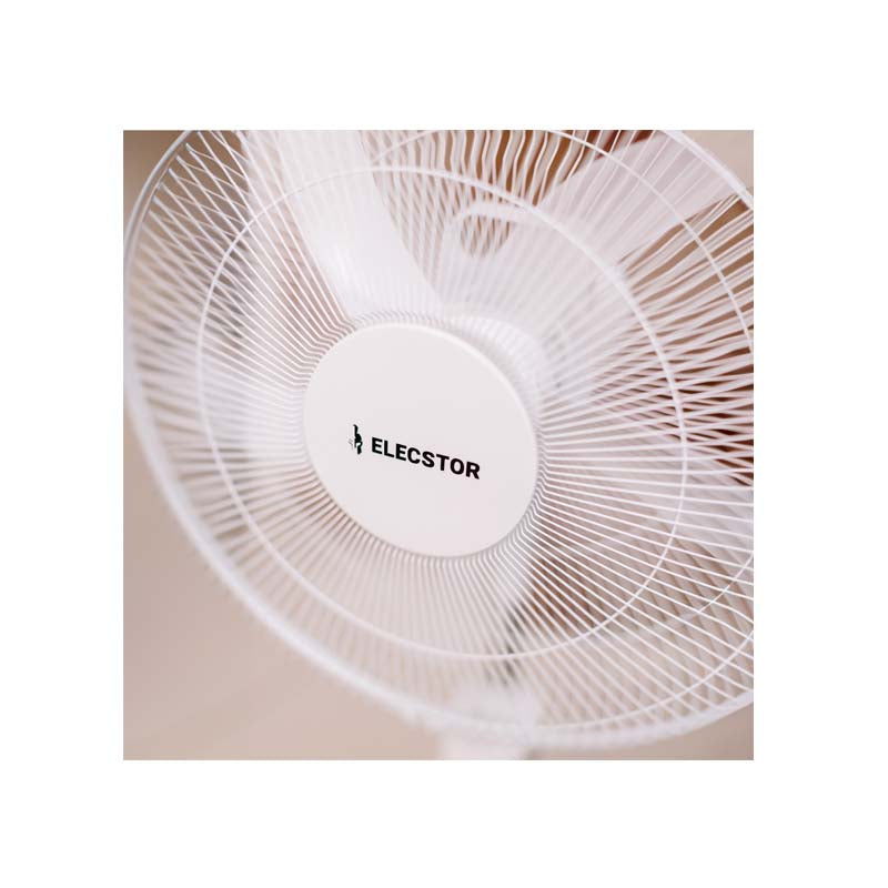 Elecstor 18 Inch Rechargeable Pedestal Fan - White - White
