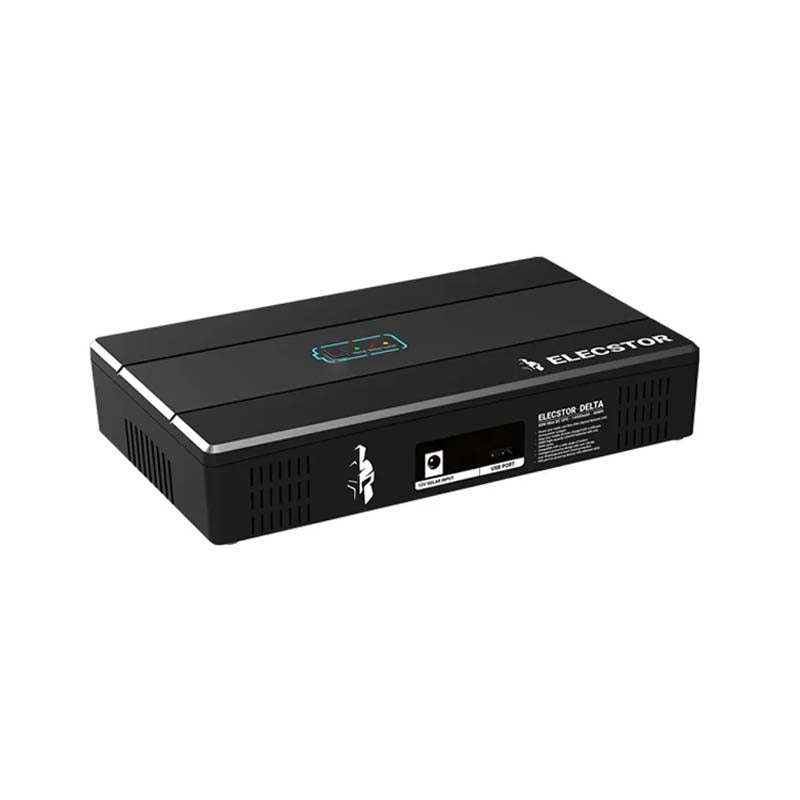 Elecstor 60W LiFePO4 Mini UPS with POE - Black - Black