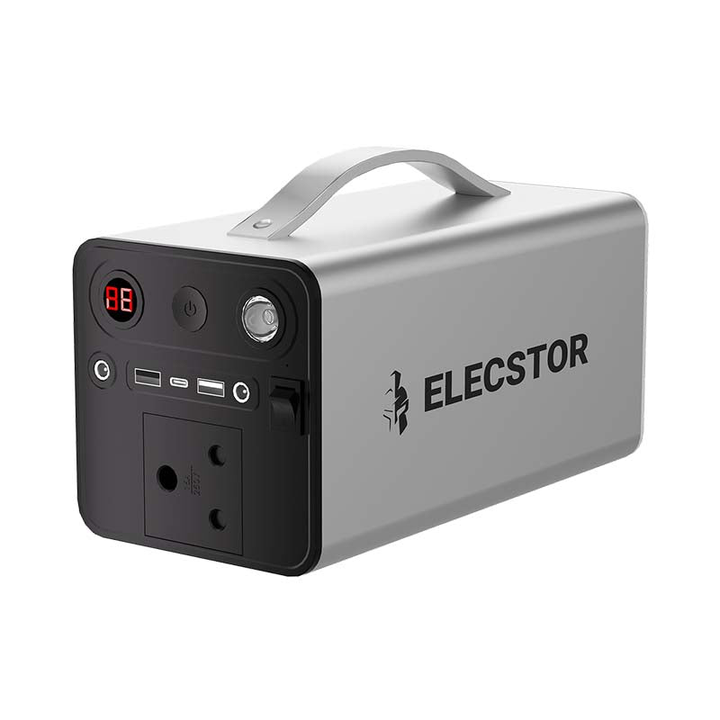 Elecstor Core 300W 314WH Lithium Power Station with Charge Port - Grey - Grey
