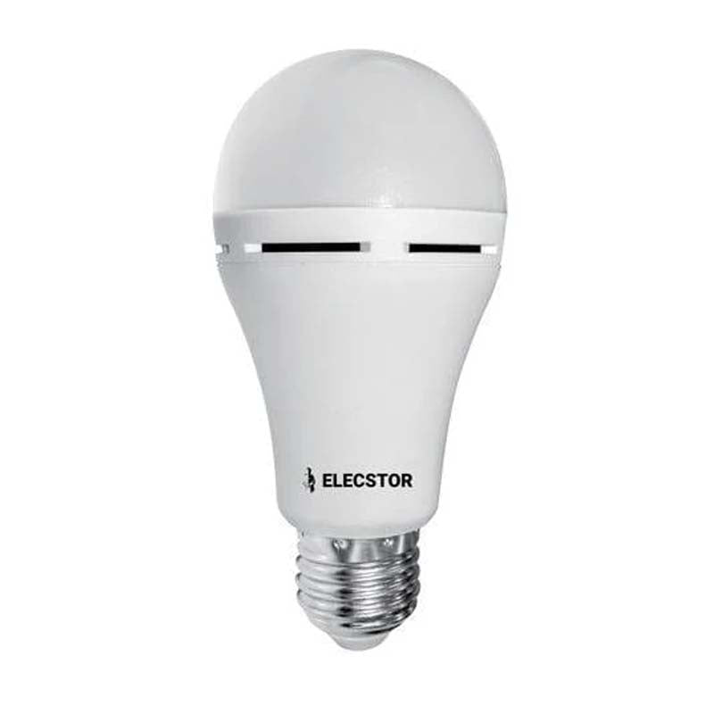 Elecstor E27 7W Rechargeable LED Bulb - Warm White - White