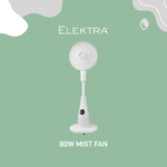 Elektra 2 in 1 Mist Stand Fan and Humidifier with Remote 7 Speed 24H Timer - White - Kitchen and Home