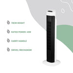 Elektra 78cm Tower Fan 45W - White - White - Kitchen and Home