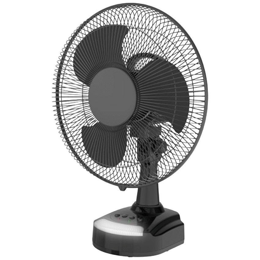 Elektra Everlast 12’’ Desk Fan - Black - Kitchen and Home