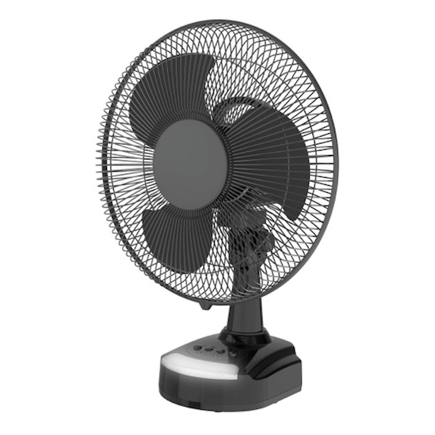 Elektra Everlast 12’’ Desk Fan - Black - Kitchen and Home