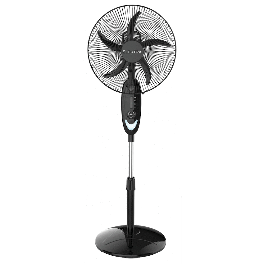Elektra Everlast+ Rechargeable Stand Fan 16 Inch - Black - Kitchen and Home