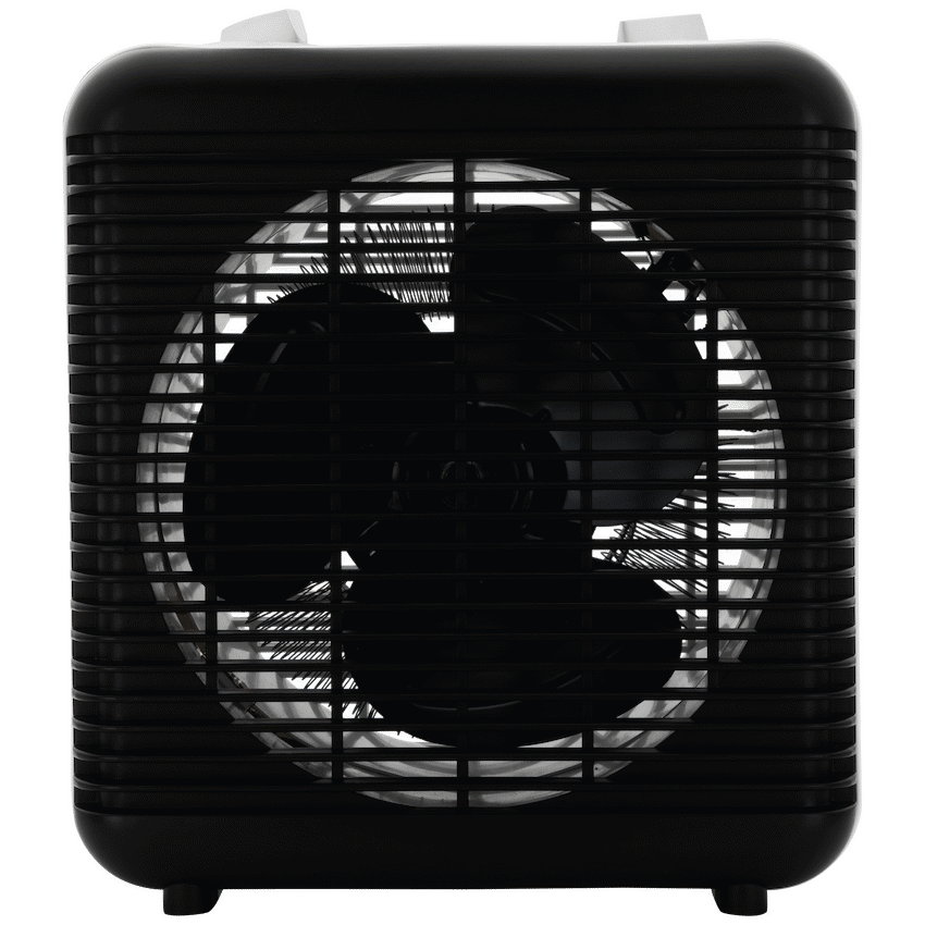 Elektra Square 2000W Fan Heater with Adjustable Thermostat - White - White - Kitchen and Home