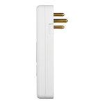 Ellies 3 Way Surge Protection Adaptor with USB and Type C Schuko - White - Electrical