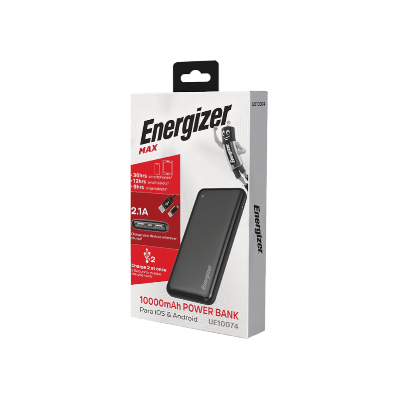 Energizer 10000mah Powerbank - Black - Black