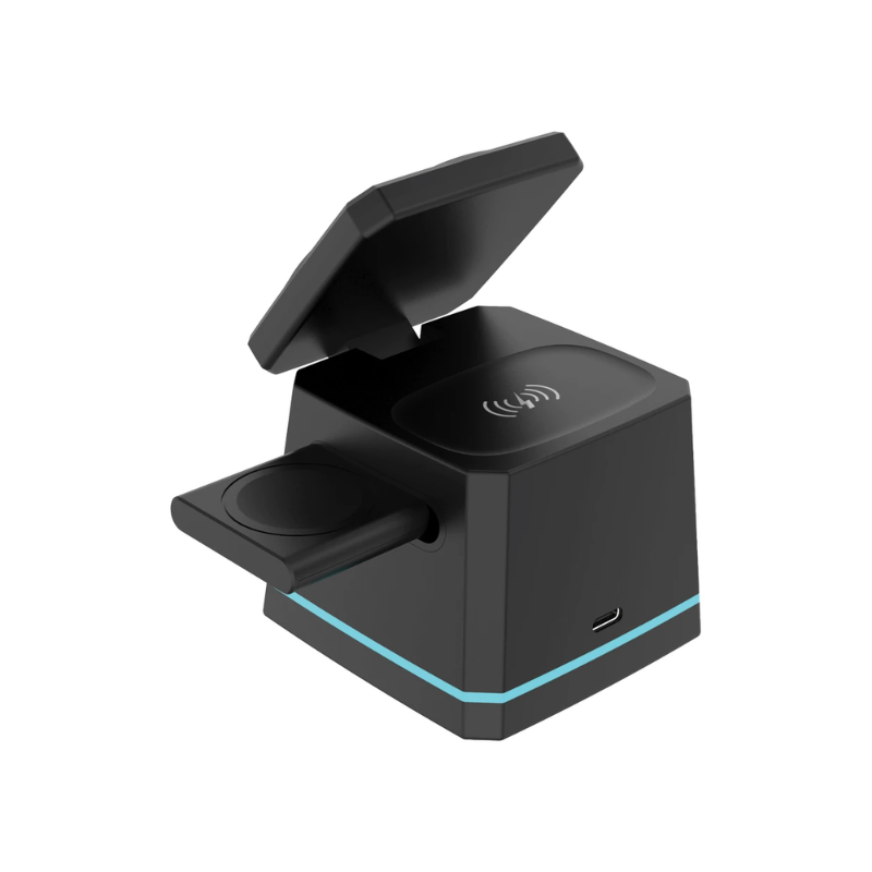 Energizer 22.5W 3-in-1 Wireless Charging Dock - Black - Black