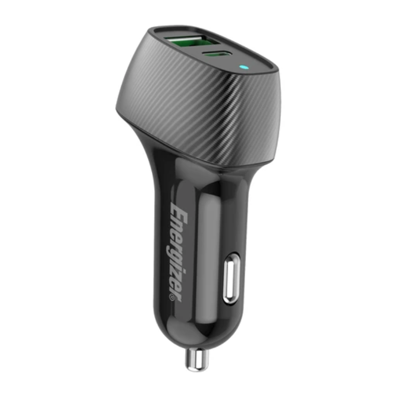 Energizer 38W Dual USB A And Type C Car Charger - Black - Black