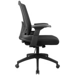 Everfurn Skye Mid Back Office Chair - Black - Furniture